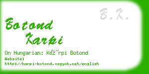 botond karpi business card